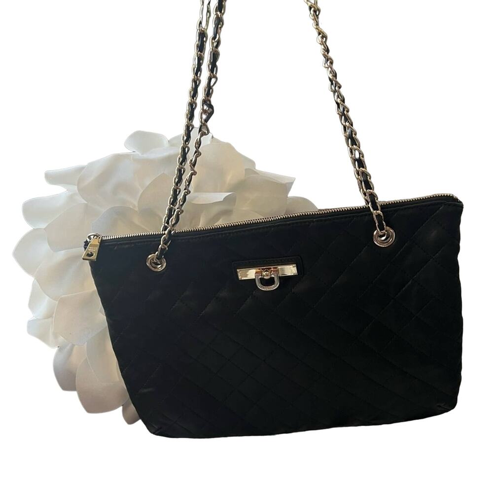 DKNY Black Leather Purse Bag